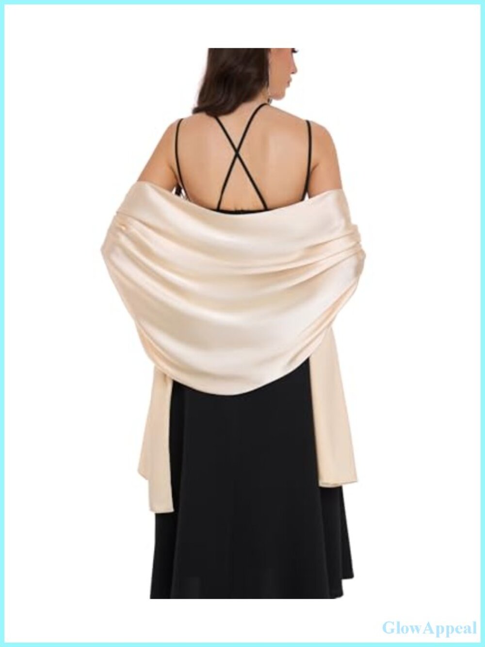 Elegant Women's Satin Shawl Wrap for Bridal Wedding Formal Events